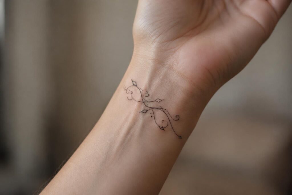 découvrez des idées de tatouage prénom pour le poignet : écriture fine, style gothique ou inspiré de disney, pour un tatouage unique et personnel.